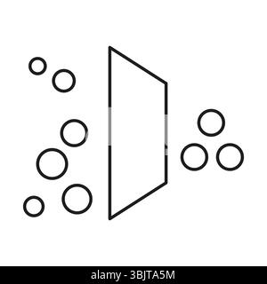 Abstract shape design. Floating round elements. Geometric symmetry vector. White background. Stock Vector