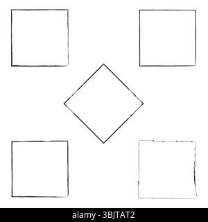 Geometric shape collection. Basic figure elements. Vector simple forms. Clean outline design. Stock Vector