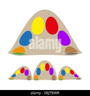 Artist paint palette. Colorful brush tool. Creative art supplies. Vector illustration. Stock Vector