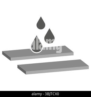 Water drop icon. Step form design. Vector water platform. Liquid shape concept. Stock Vector