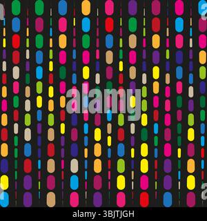 Neon stripes pattern. Vertical light bars. Colorful glowing design. Vector background texture. Stock Vector