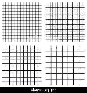 Geometric grid pattern. Abstract line mesh. Square tile texture. Vector background element. Stock Vector