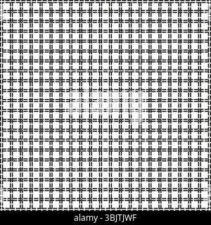 Thin grid layout. Detailed square pattern. Black and white mesh. Vector diagram structure. Stock Vector