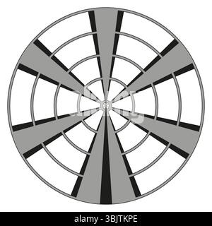 Circular chart icon. Segment division element. Vector pie symbol. Radial graph layout. Stock Vector