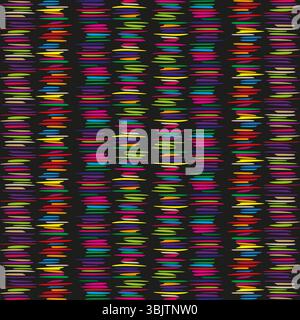 Color brush strokes. Horizontal paint lines. Multicolor abstract pattern. Vector vivid texture. Stock Vector