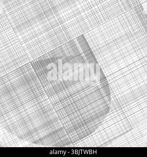 White mesh pattern. Curved grid design. Abstract vector texture. Minimal soft lines. Stock Vector