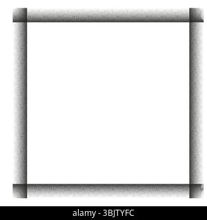 Empty square frame. Minimal white border. Plain geometric shape. Vector outline symbol. Stock Vector