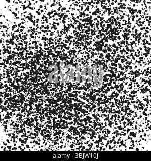 Splattered dot texture. Black ink spray. Abstract pattern vector. Random blob shapes. Stock Vector