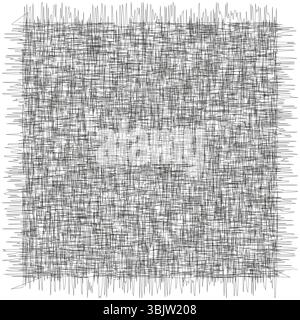 Noisy grid pattern. Abstract black texture. Vector random shape. Chaotic square form. Stock Vector