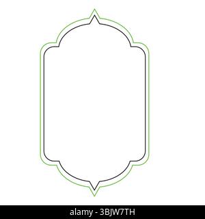 Islamic   Iranian Art Design Text Box Floral Vector Islamic floral design Islamic frame design  isolated on white or transparent  background Stock Vector