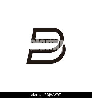 letter db infinity geometric logo vector Stock Vector