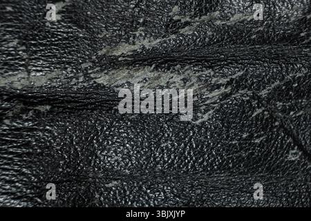 Vintage Worn Leather Texture Close-Up Background Stock Photo