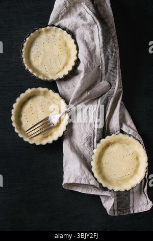 Dough for baking quiche tart Stock Photo