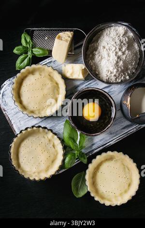 Dough for baking quiche tart Stock Photo
