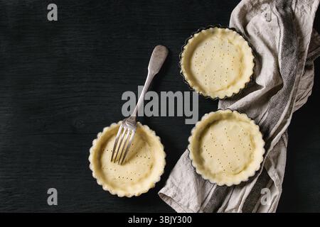 Dough for baking quiche tart Stock Photo
