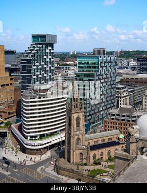 Aerial View of Liverpool Parish Church (Our Lady and Saint Nicholas) Stock Photo