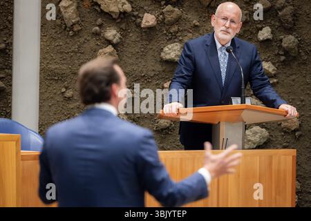 The Hague, Netherlands. 17th June, 2025. THE HAGUE - Frans Timmermans during a debate in the plenary hall in the Lower House on the NATO summit June 24-25 in The Hague. ANP LAURENS VAN PUTTEN netherlands out - belgium out Credit: ANP/Alamy Live News Stock Photo