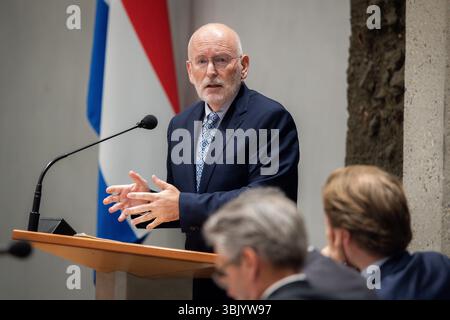 The Hague, Netherlands. 17th June, 2025. THE HAGUE - Frans Timmermans during a debate in the plenary hall in the Lower House on the NATO summit June 24-25 in The Hague. ANP LAURENS VAN PUTTEN netherlands out - belgium out Credit: ANP/Alamy Live News Stock Photo