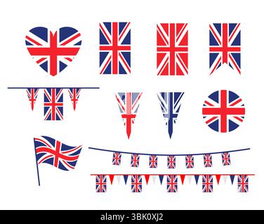British flag design elements Stock Vector