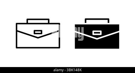 Career icon set depicting professional briefcases for business, jobs, and employment interface Stock Vector