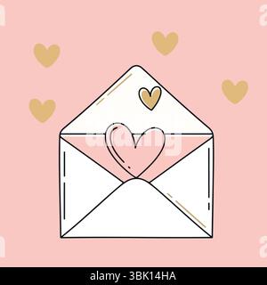 Love Letter in Envelope Vector Stock Vector