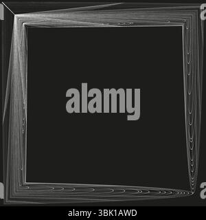 Abstract frame shape. Black lined border. Vector minimal form. Geometric square outline. Stock Vector