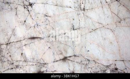 Cracked White Marble Stone Texture with Dark Veins Stock Photo