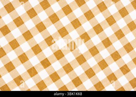 Brown color gingham check pattern that can be used for background. Stock Photo