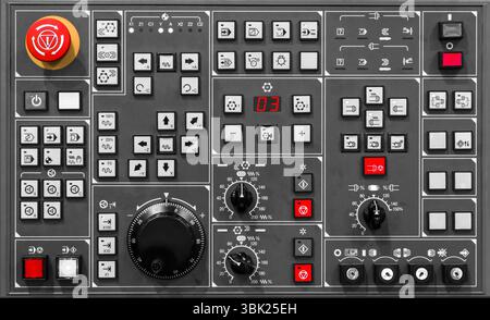 Control panel texture with lots of buttons Stock Photo