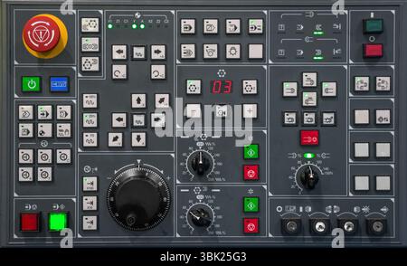 Control panel texture with lots of buttons Stock Photo