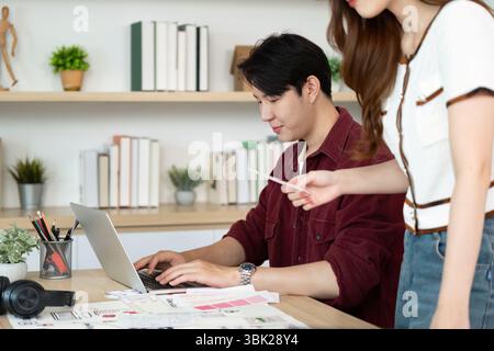 Collaborative Design Session for User Interface Prototyping Stock Photo