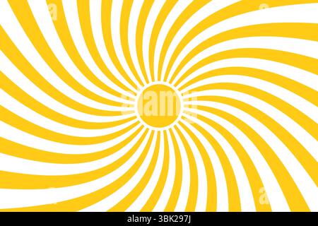 Bright yellow sun rays background vector design evokes energy and positivity Stock Vector