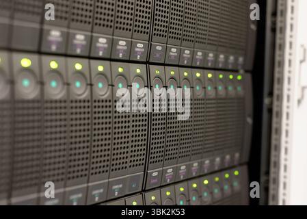 Mainframe of a data server closeup Stock Photo