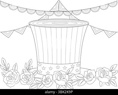 4th of July Uncle Sam Coloring Page for Kids Stock Vector Image & Art ...