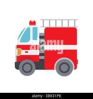 fire engine car truck emergency vehicle emoji symbol sign icon vector illustration Stock Vector