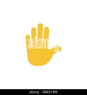 raised hand emoji symbol sign icon vector illustration Stock Vector