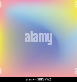 Flat abstract pastel gradient spreading across transparent backdrop blending pink yellow blue hues Stock Photo