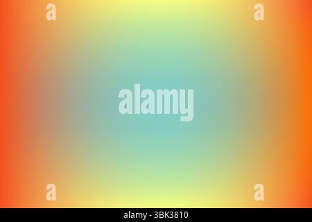 Displaying flat gradient spanning full width, flowing orange to yellow to teal and back to orange Stock Photo