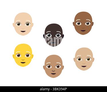 bald person face head emoji symbol sign icon vector illustration Stock Vector