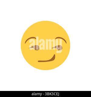 Emoji with smirk smile isolated line art smiley. Vector grinning smiley ...