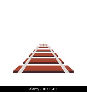 railway train tracks emoji symbol sign icon vector illustration Stock Vector