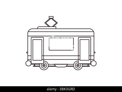 tram emoji symbol sign icon vector illustration Stock Vector