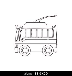 trolley bus car emoji symbol sign icon vector illustration Stock Vector
