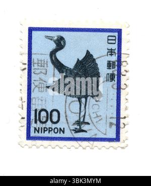 A vintage postage stamp from Japan isolated on a white background. Stock Photo