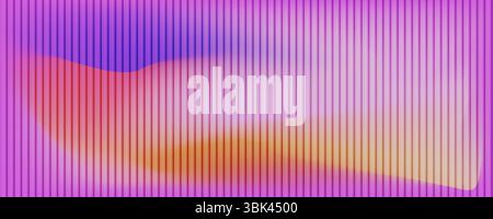 Modern abstract background with vertical lines, soft gradient in pink, purple and orange tones. Smooth and flowing aesthetic, fractal glass gradient b Stock Vector