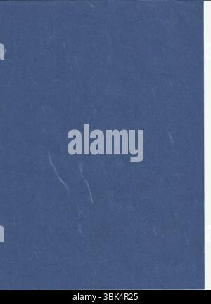 Sheet of deep blue textured paper is lying flat in flat vector design, with white edge Stock Photo