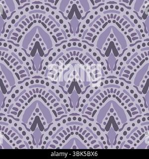 line floral scribble seamless pattern background Stock Vector
