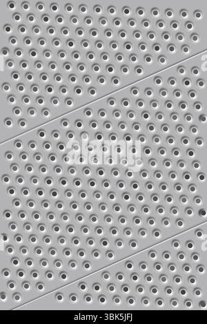Technological holes in metal parts vector background Stock Vector