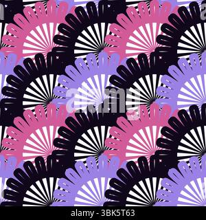 Seamless floral pattern with abstract flowers vector illustration Stock Vector