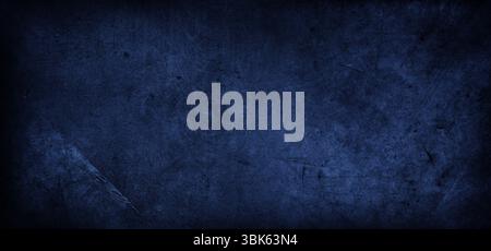 Blue textured concrete wall dark background Stock Photo